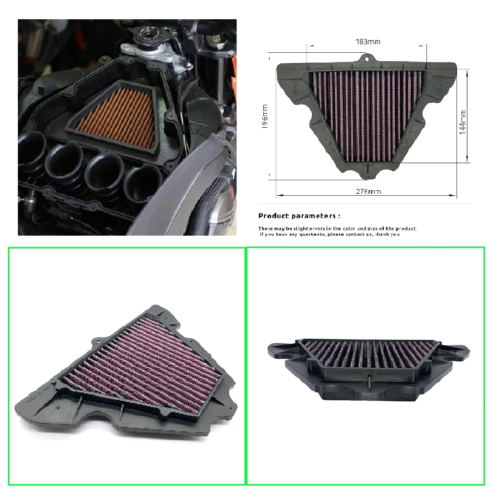 

Fits for Kawasaki Z1000 Z1000R Z1000SX NINJA 1000 SX ABS Motorcycle Air Filter Engine Intake Cleaner Element Replacement Parts