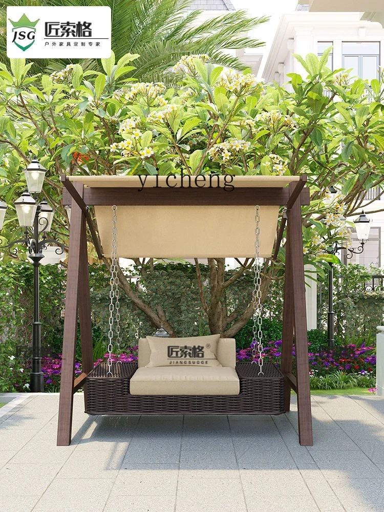 U5.13  courtyard outdoor swing hammock large swing garden bed and breakfast hanging chair balcony cradle