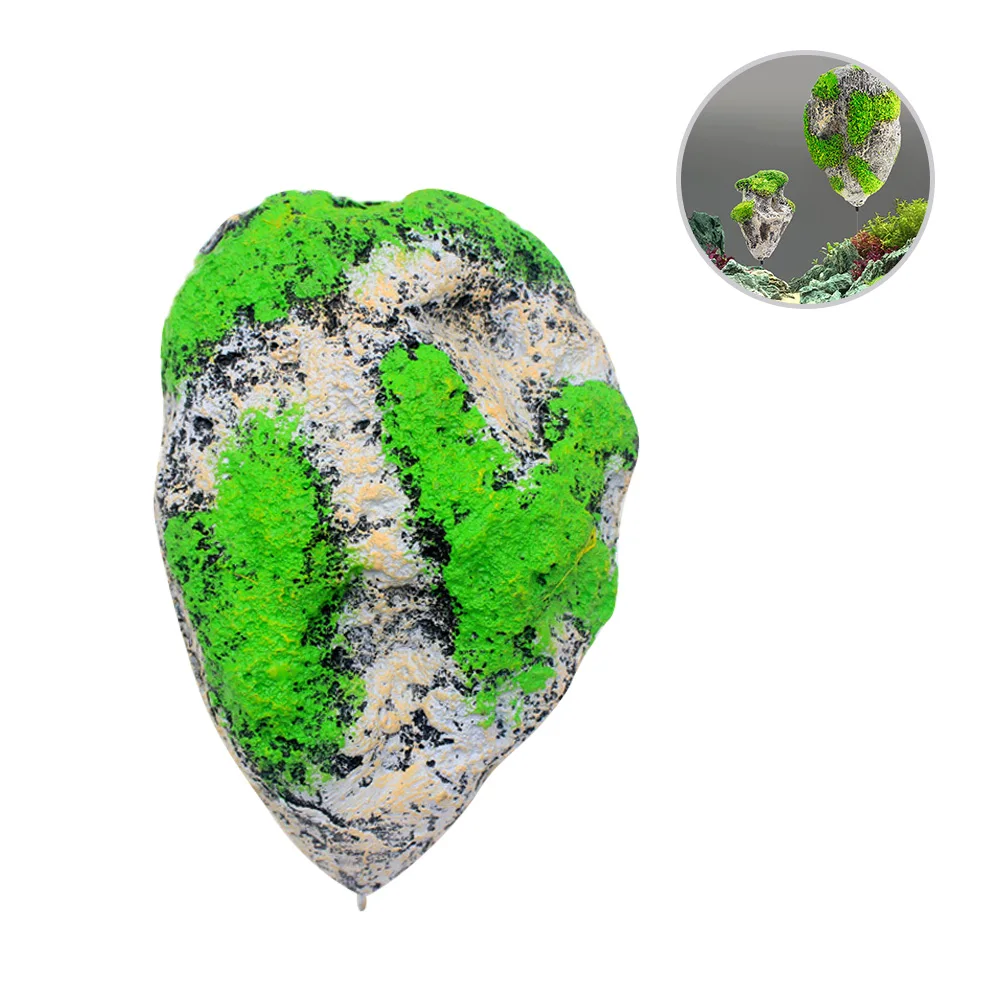 

1pc Floating Artificial Stone Aquarium Decor Fish Tank Decoration Suspended Ornament For Fish Tanks L Size Included