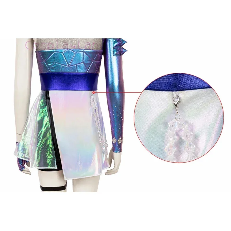 NewGame lol kDa 2020 S10 الحرف أهري زي كرنفال الهالوين تأثيري K/الجلد جميع خارج فستان الكبار مثير clothing2025c؛ 5، v'8.d؛ #4