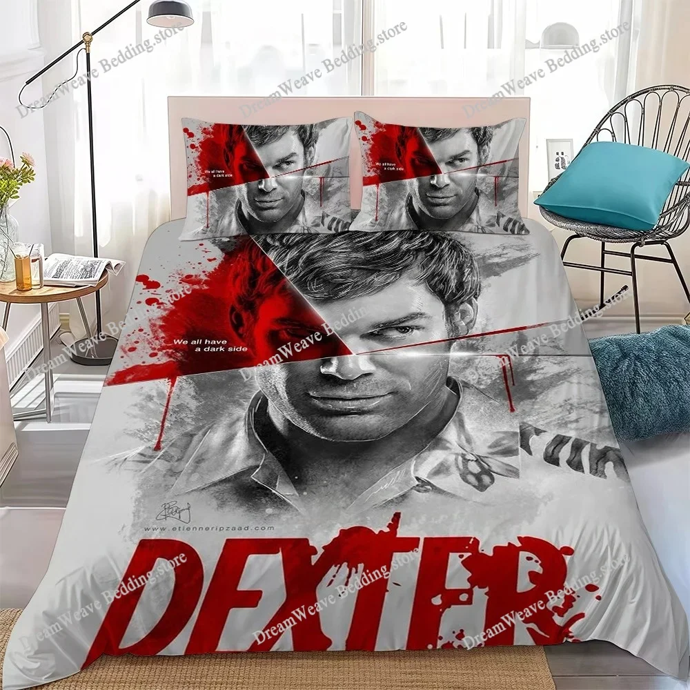D-Dexter Morgan Duvet Cover Set Home Style Bedding Soft Laundry Cotton Bed Student Dormitory Gift