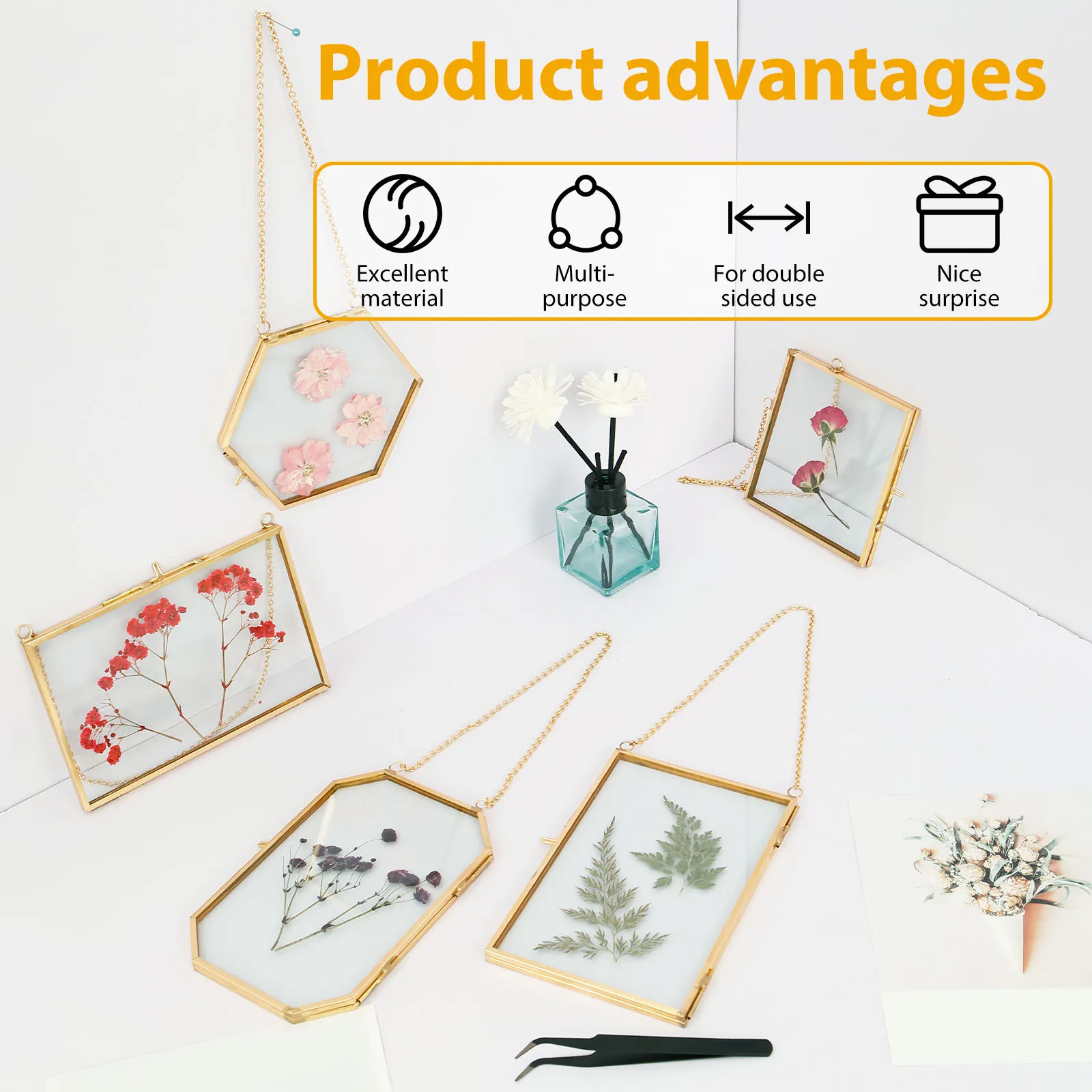 Glass Flower Frame Pressed Flowers