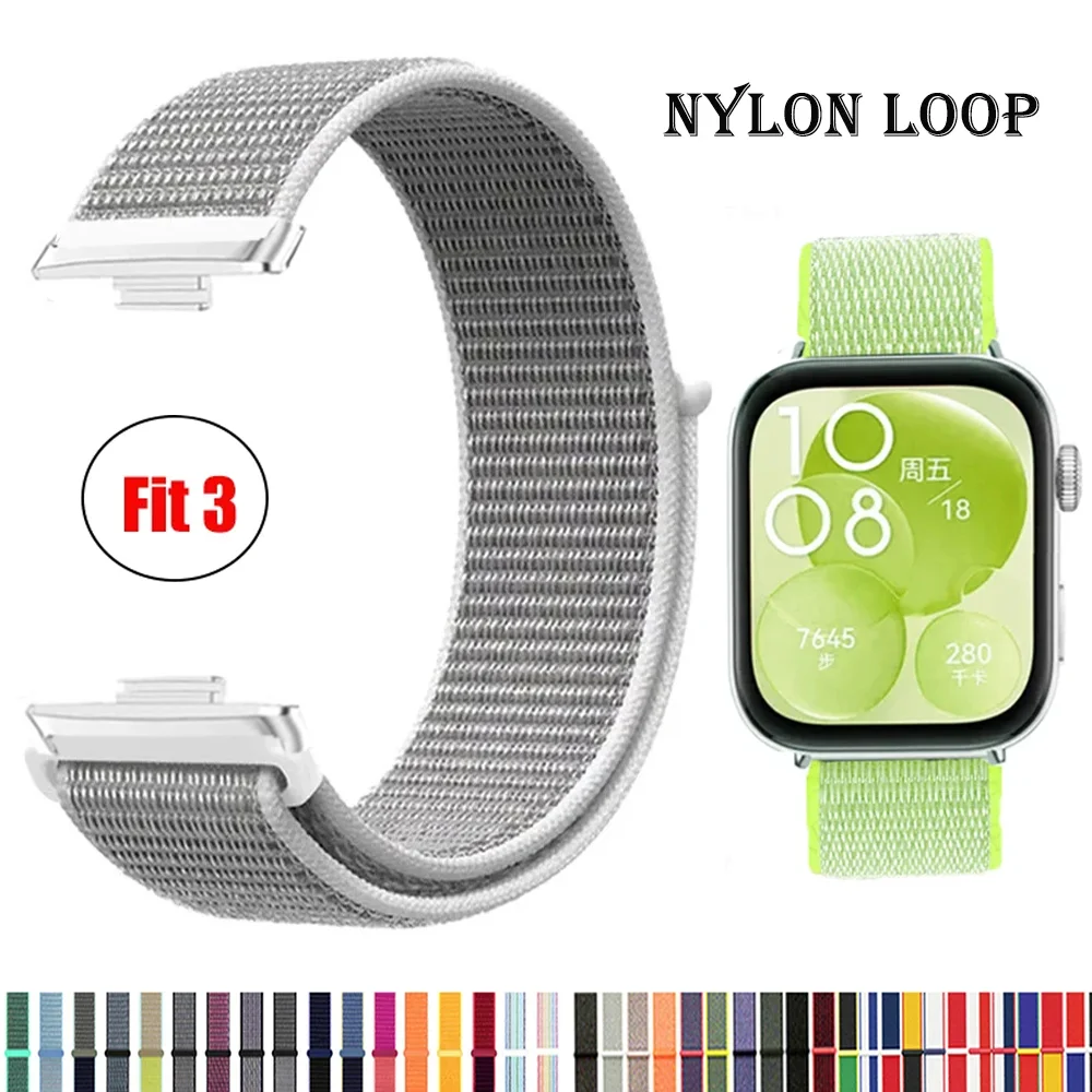 Nylon loop band For huawei watch fit 3 strap smart wristband Sport breathable Watchbands bracelet correa huawei fit3 Accessories