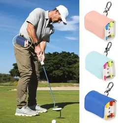 Golf Ball Carrier Bag Large Capacity Dust-proof Anti-scratch 360-Degree Rotating Golf Accessory Pouch Tee Holder
