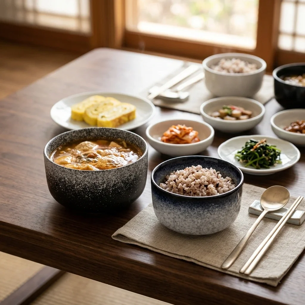 Round Ceramic Bowl With Lid, Japanese Kiln Glaze Tableware, Food Container for Salad Daily Use