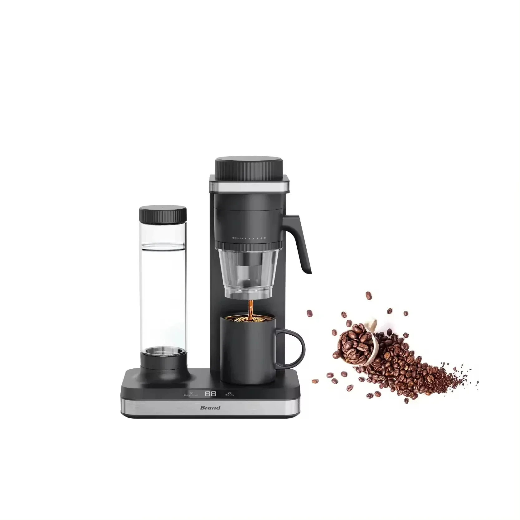 

Customizable Electric Automatic Multifunctional American Drip Coffee Machine System with Grinder Coffee Bean Espresso Machine