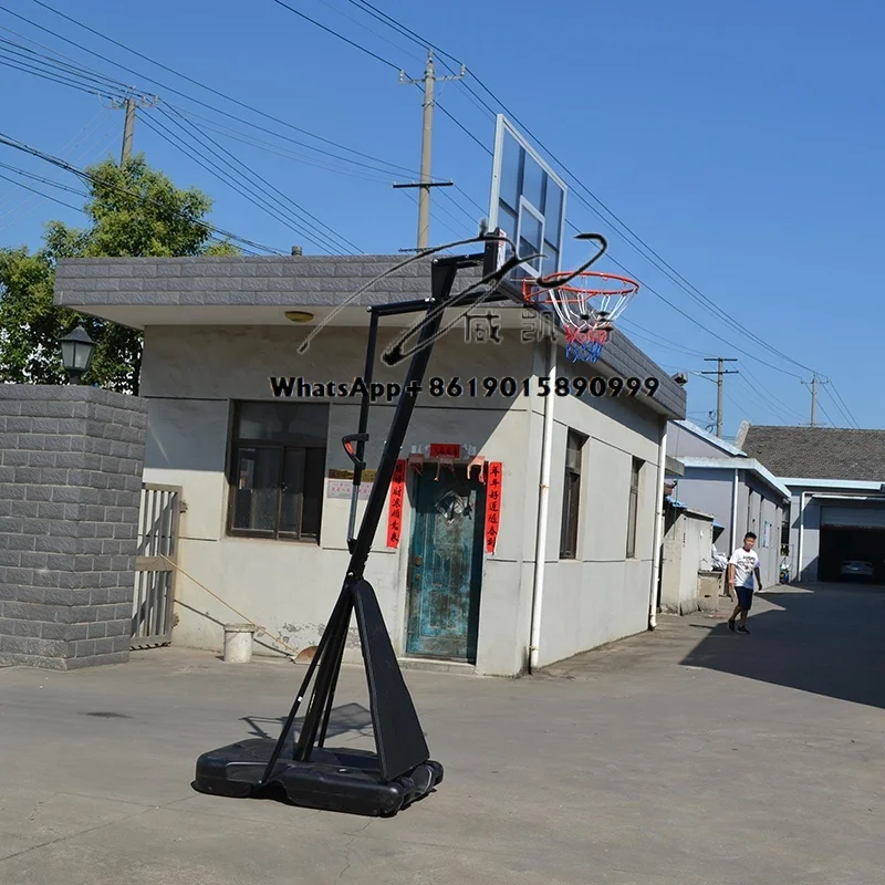 ارتفاع قابل للتعديل كرة السلة المحمولة هوب الهدف الوقوف كرة السلة اللوح الخلفي في الهواء الطلق #2