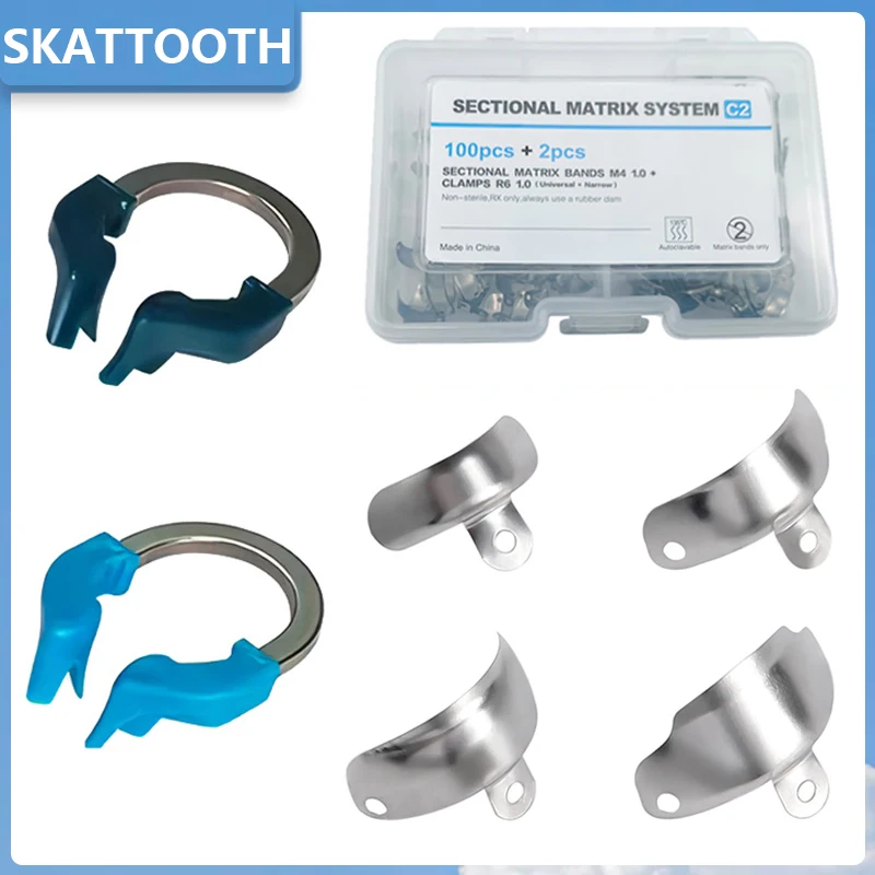 Dental Matrix Bands Sectional Contoured Matrix System Metal Matrices Matrix Ring Nickel Titanium Clamping Ring Tooth Restoration