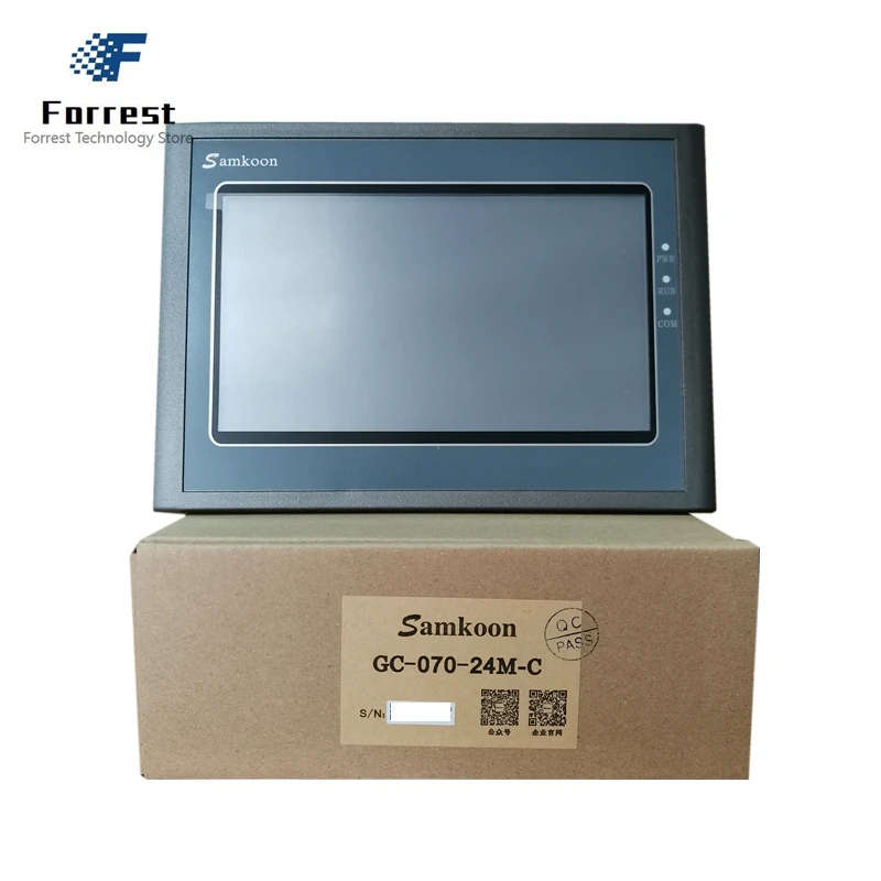 Samkoon hmi 7 zoll GC-070-24M-C GC-070-32MAA-C GC-070S-32MAA-C dc 24v auflösung 800*480 plc alles in einem touchscreen