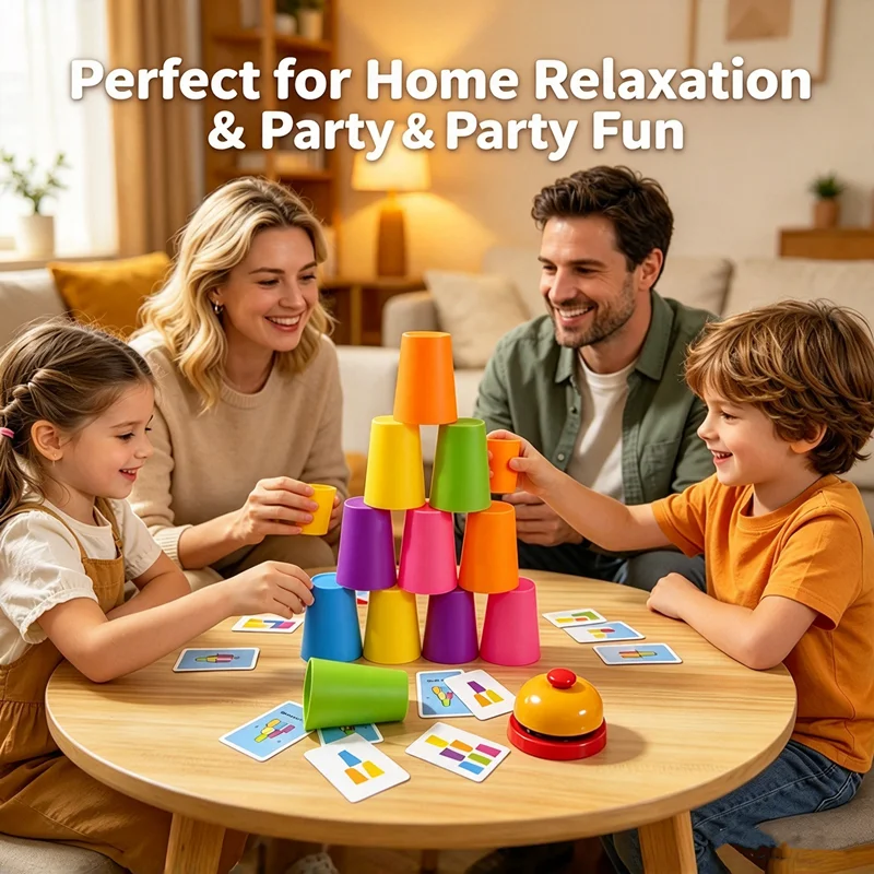 Interactive toys, stacked cups, children's puzzle early education tabletop games, card sets, cups, training toys