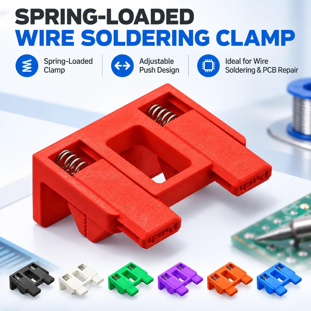 Welding fixture for lines, wire connector fixator, clamp, tin soldering station, repair of circuit boards,DIY tools, magic tools