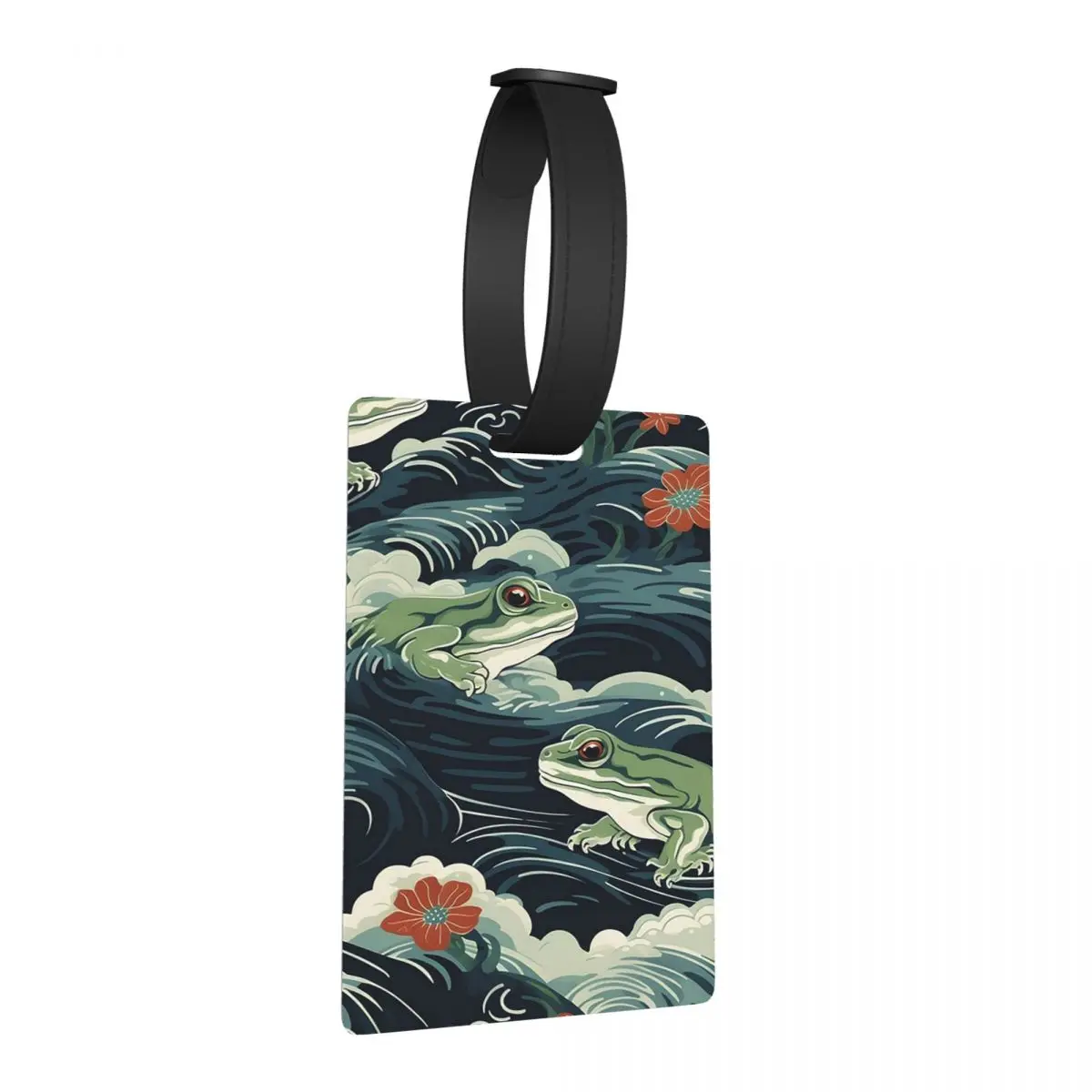 

Wave Japanese Style Frog Pattern Luggage Tags Suitcase Accessories Travel Cute Baggage Boarding Tag Label Holder ID Name Address