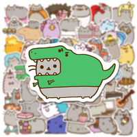 10/30/50pcs Kawaii Chunky Cat Graffiti Stickers Cute Kids DIY Decals Toy Gift Stationery Notebook Phone Cartoon Sticker Packing