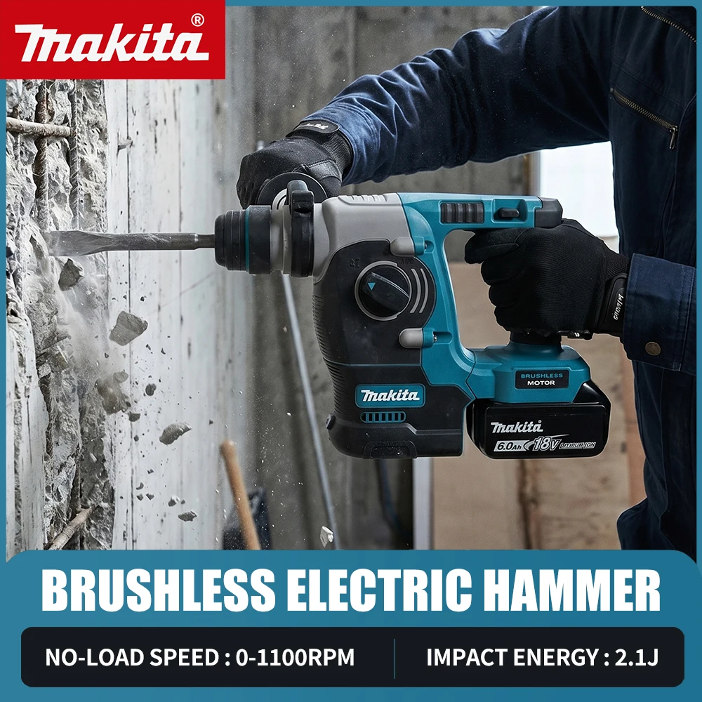 Makita 18V LXT Brushless Rotary Hammer Drill DHR171Z 17mm SDS-Plus 2-Mode Variable Speed LED Light Bare Tool