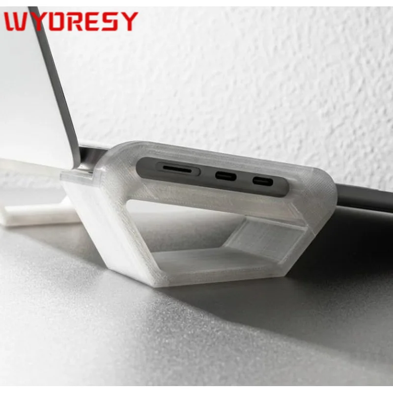 WYORESY for Apple (MacBook) Shock Absorption Heightened Tilt Stand Minimalist Portable Anti-Slip Laptop Holder