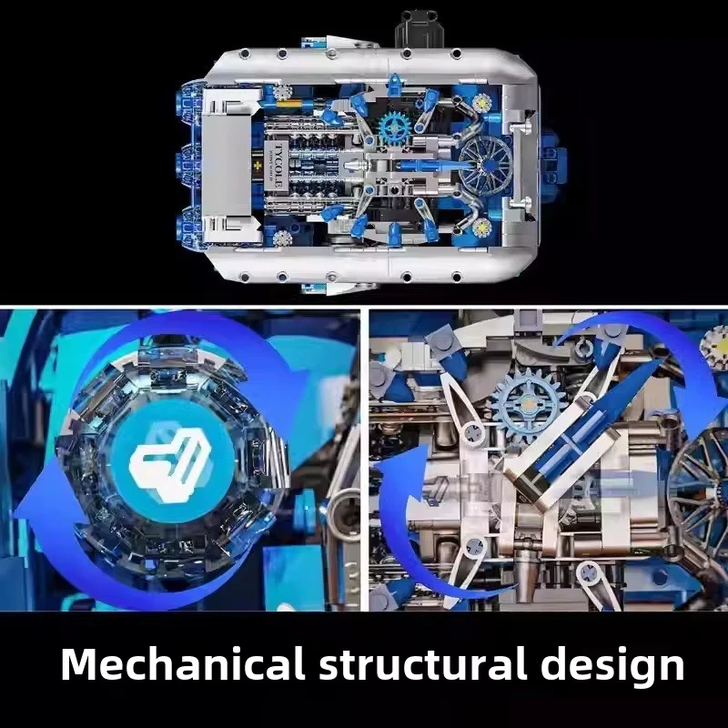 Deluxe mechanical watch building block set 1006 particles with movable gear set, collectible level creative assembly model