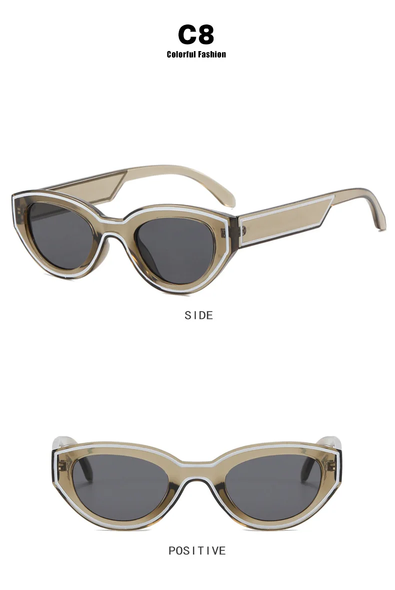 Mode Einzigartige Unregelmäßige Hip Hop Sonnenbrille Y2k Frauen Männer Retro Brille Damen Strand Sonnenbrillen Outdoor Sport mit Metall Scharnier – Detail 13