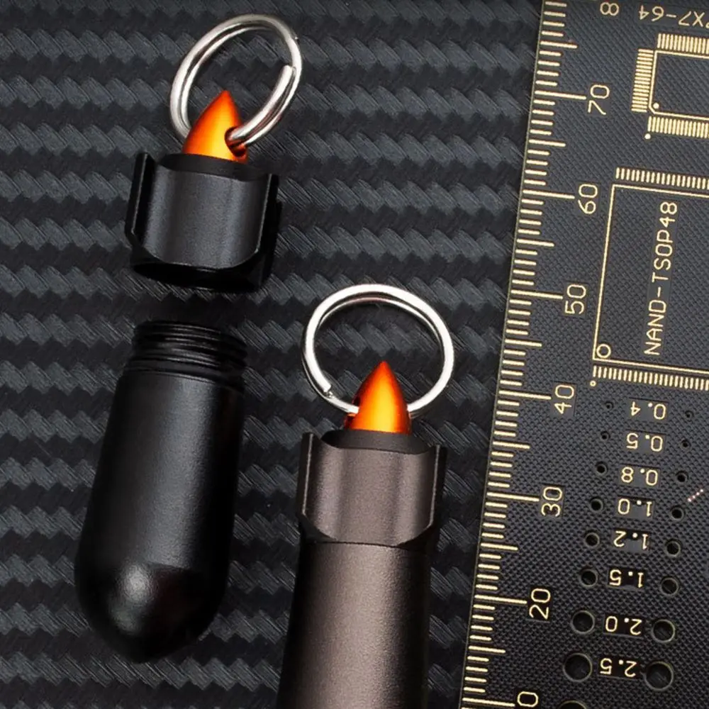 Tragbare Kapsel Tablet Container Medizin Organizer Vitamin Schlüsselbund Halter Pille Lagerung Box Pille Flasche Aluminium Pille Fall