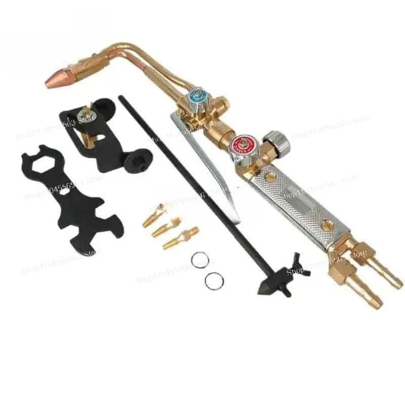 Type Full Brass Cutting Torch, Propane Acetylene Welding Torch with Forged Head for Heavy Duty