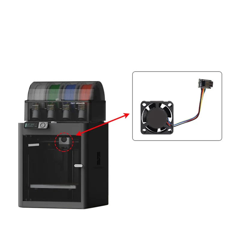 A41Z-Kipas Pendingin Mini 5V 15500 Rpm untuk Printer 3D Bambu Lab P1/P1P/P1S - Pendingin Ujung Panas dengan Kabel