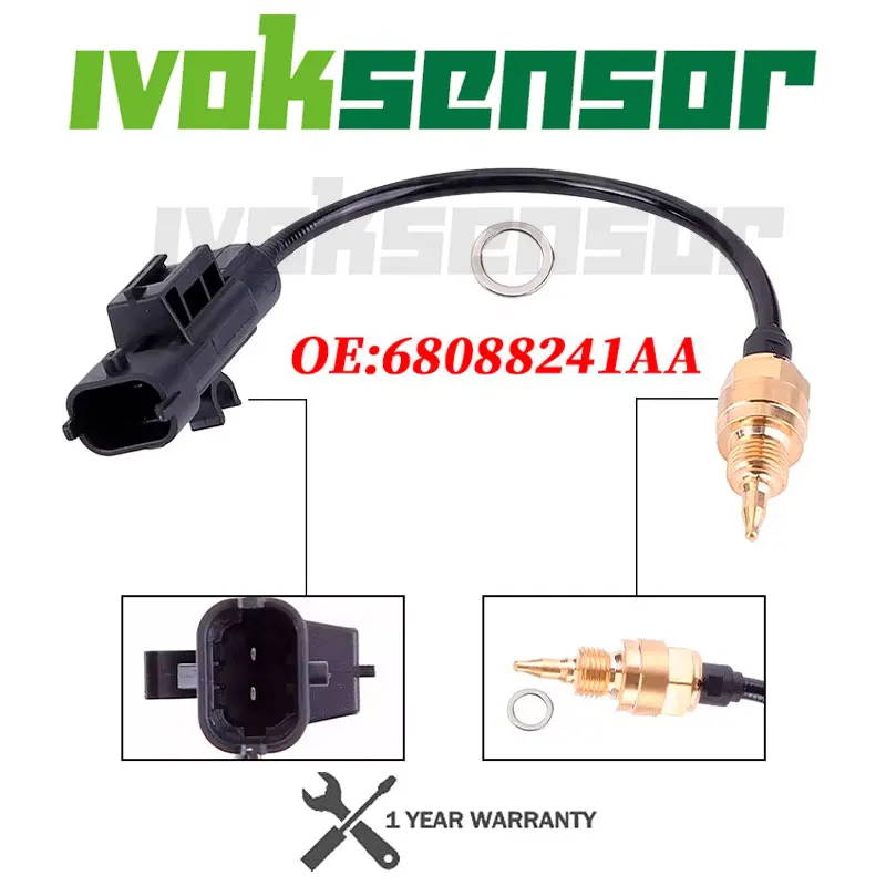 

68088241 Датчик температуры охлаждающей жидкости двигателя AA 68119 для Chrysler 200 Jeep Compass Renegade Cherokee Dodge Dart Ram ProMaster City