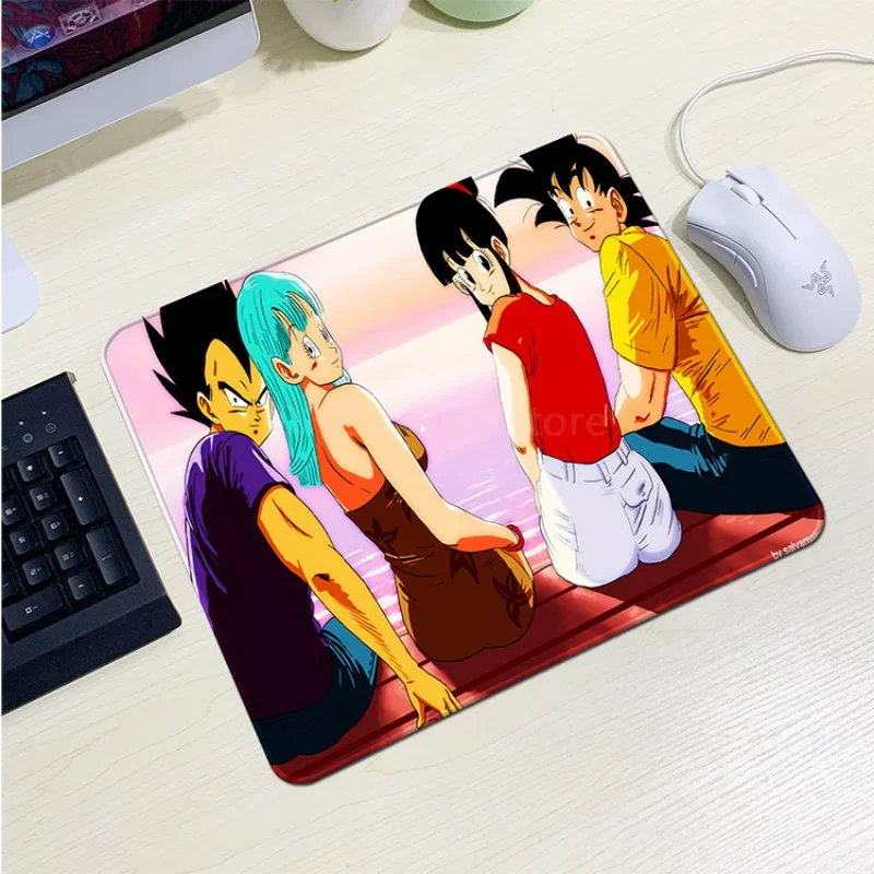 Alfombrilla de ratón de Dragon Ball Son Goku, alfombrilla de ratón pequeña para videojuegos, antideslizante, accesorios de ordenador, suministros de oficina
