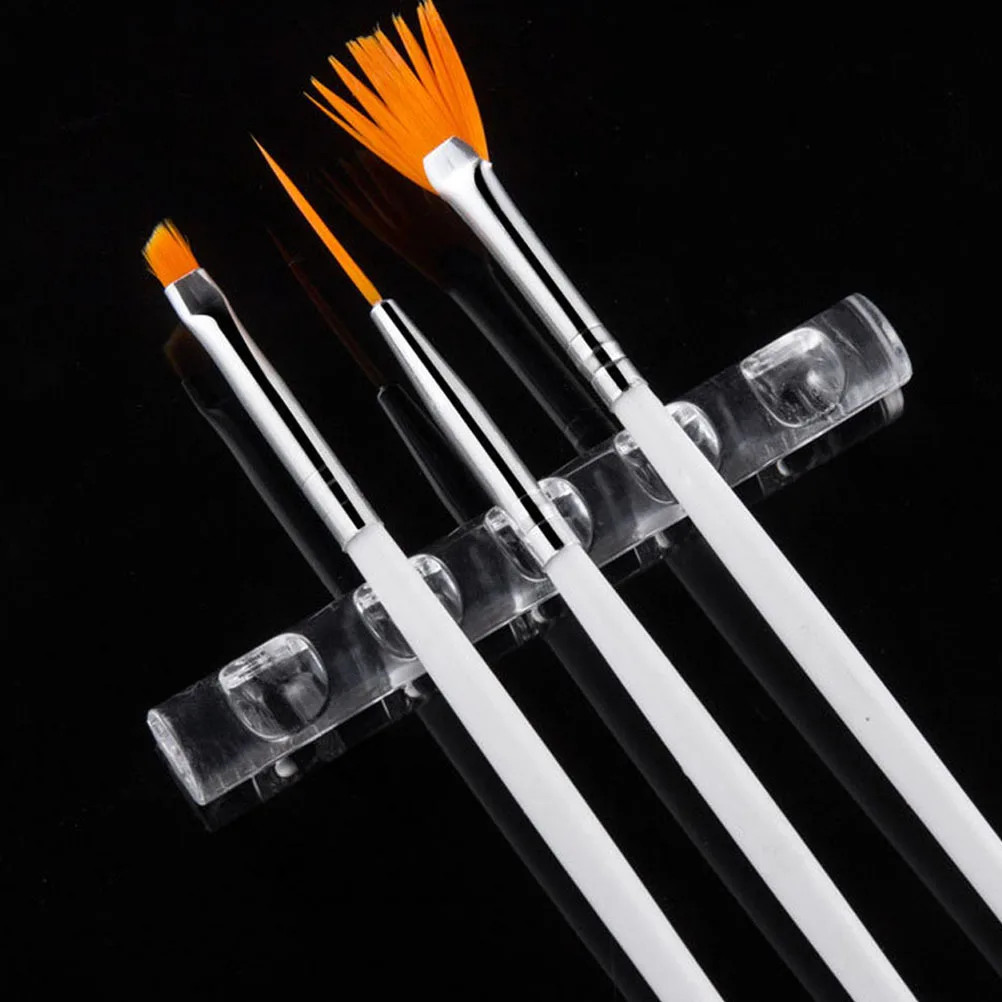 Brush Storage Stand Nail Holders Pen Manicure Rack Clear Display Plastic Beauty Pen-holder Art Brushes