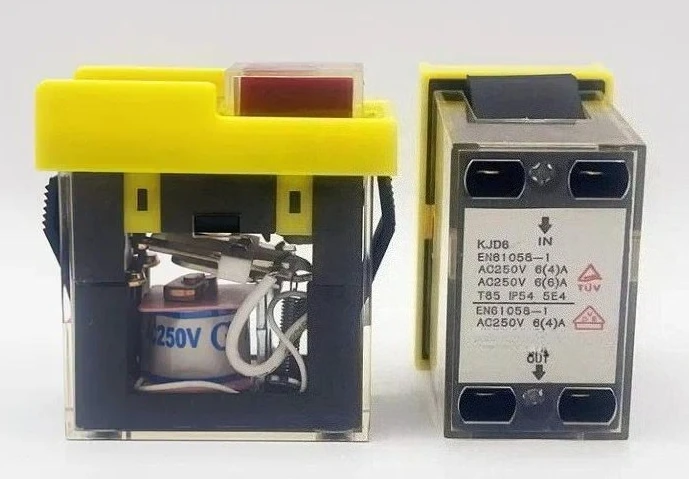 Electromagnetic switch KJD6 waterproof magnetic 5E4AC220V self-locking button, power tool self-locking power supply KJD20
