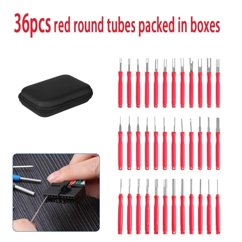 

36pcs Electrical Connector Terminal Removal Tool Kit Car Electric Pin Remover Wire Extractor Tooling Set Automotive Repair Tools