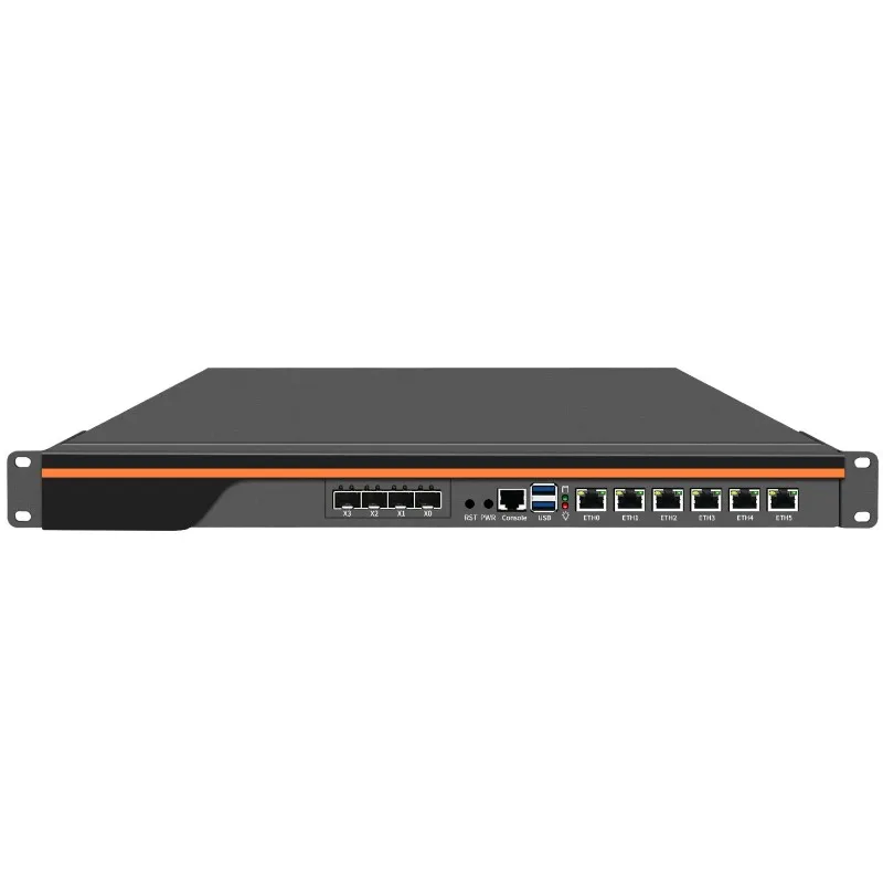 【New Arrival】R 1U Rackmount Firewall Router I5-12450H I7 13620H 6 2.5G I226, 4 SFP 10G For PfSense/ROS Network Server