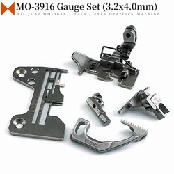 Gauge Set For JUKI MO-3616, MO-3916 5-Thread Overlock Sewing Machine Needle Plate R4508-J0E-D00 Presser Foot 121-53755 (3.2x4.0)