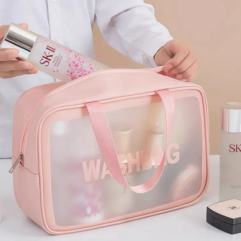 Women Portable Travel Wash Bag Female Transparent Waterproof Makeup Storage Pouch Large Capacity Cosmetic Organizer Beauty Case