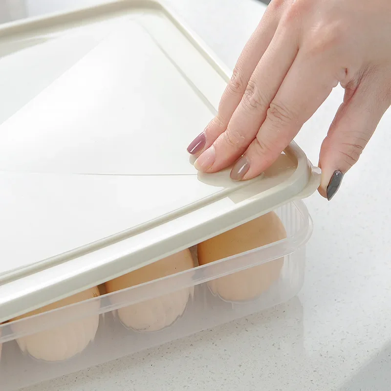 Refrigerator Food Storage Box Kitchen Accessories Organizer Fresh Box Dumplings Vegetable Egg Holder Stackable Microwave