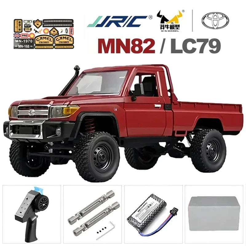 MN MN82 1:12 Retro Rc Car With LED Lights Full-scale Simulation LC79 Professional 4WD Remote Control Pickup RC Truck Model Toys