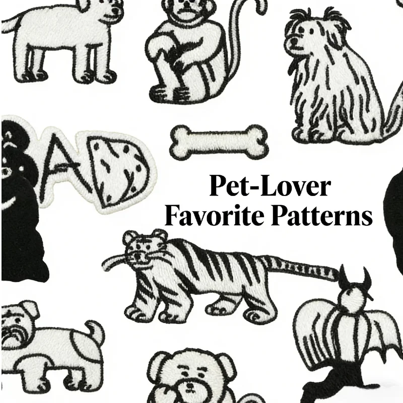 

68 шт./лот, большие нашивки с черными медведями, мультяшные вышитые нашивки с животными, пришивные/термоклеевые для джинсов, толстовок, DIY