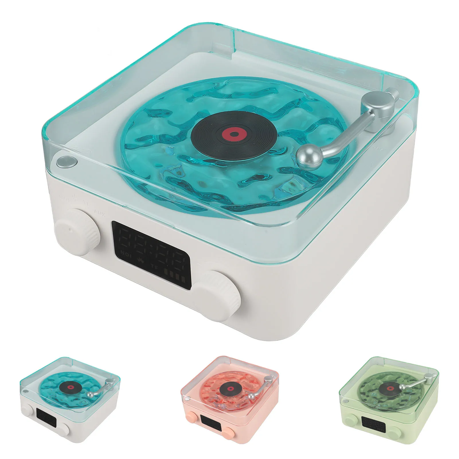 Record Player  Speaker 3 in 1 Portable Bluetooth Speaker Rechargeable Stereo Sound Multifunction Stylish for Living Room