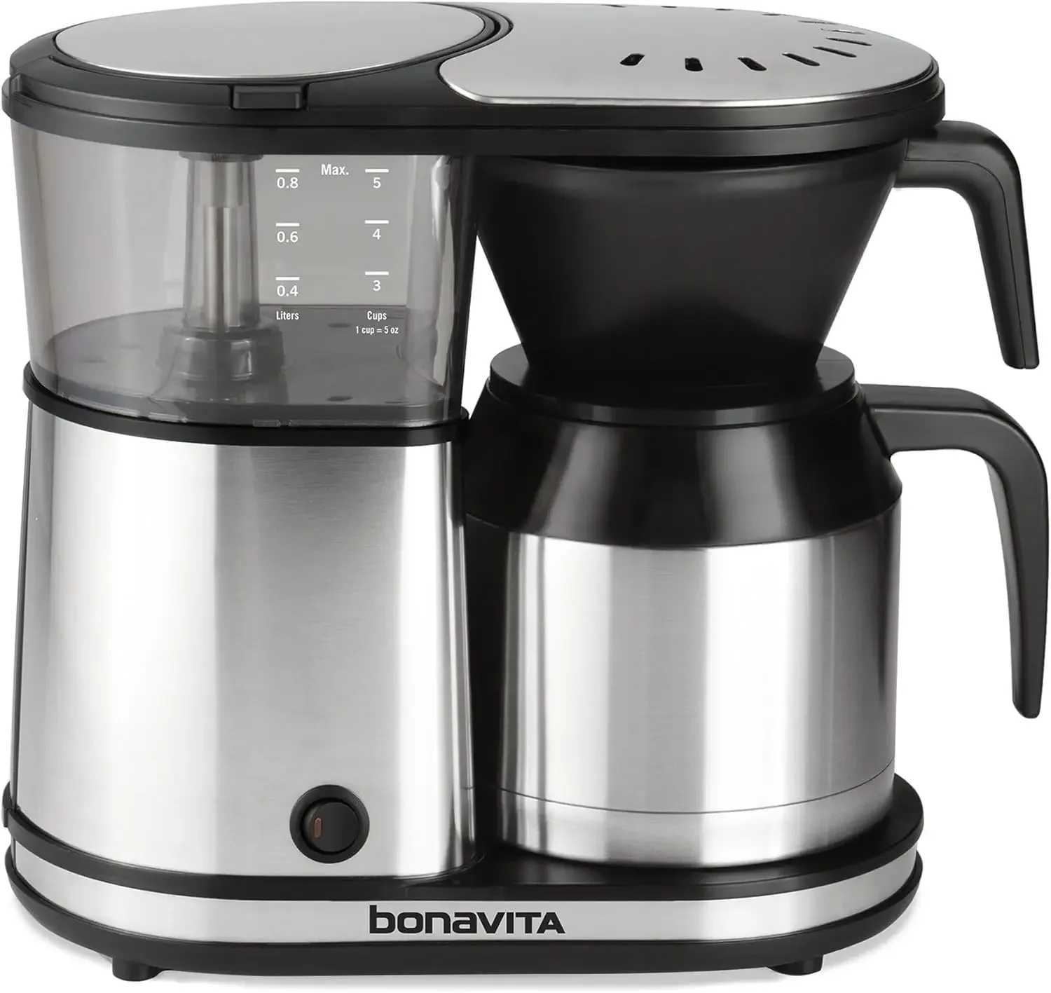 Máquina de café por gotejamento de 5 xícaras, despeje de um toque sobre fabricação de cerveja com jarra térmica de parede dupla, certificação SCA, 1100 watts, BP