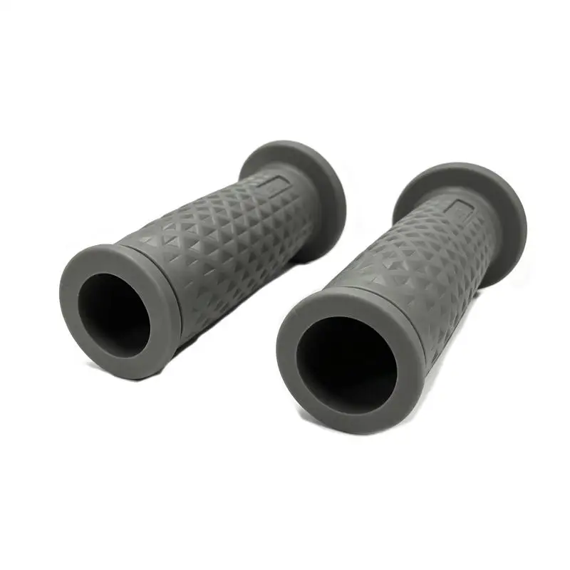 1Pair Vintage Motorcycle Handlebar Grips Retro Non-slip Rubber 21-24MM Moto Grip Ends Plus Handlebar Hand Grip Bar End