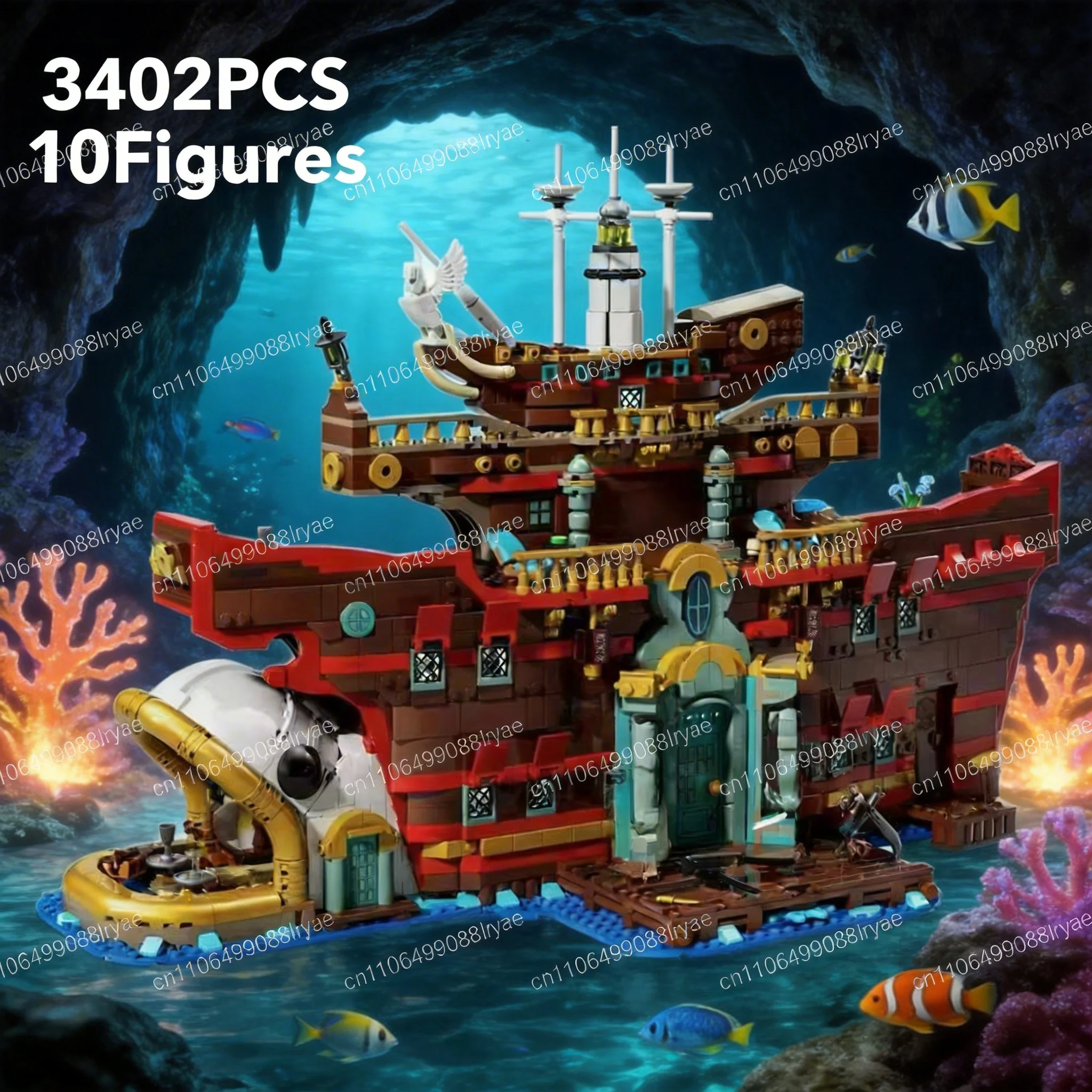 

Spot MOC street view floating restaurant building blocks creative DIY boy girl birthday Christmas gift model