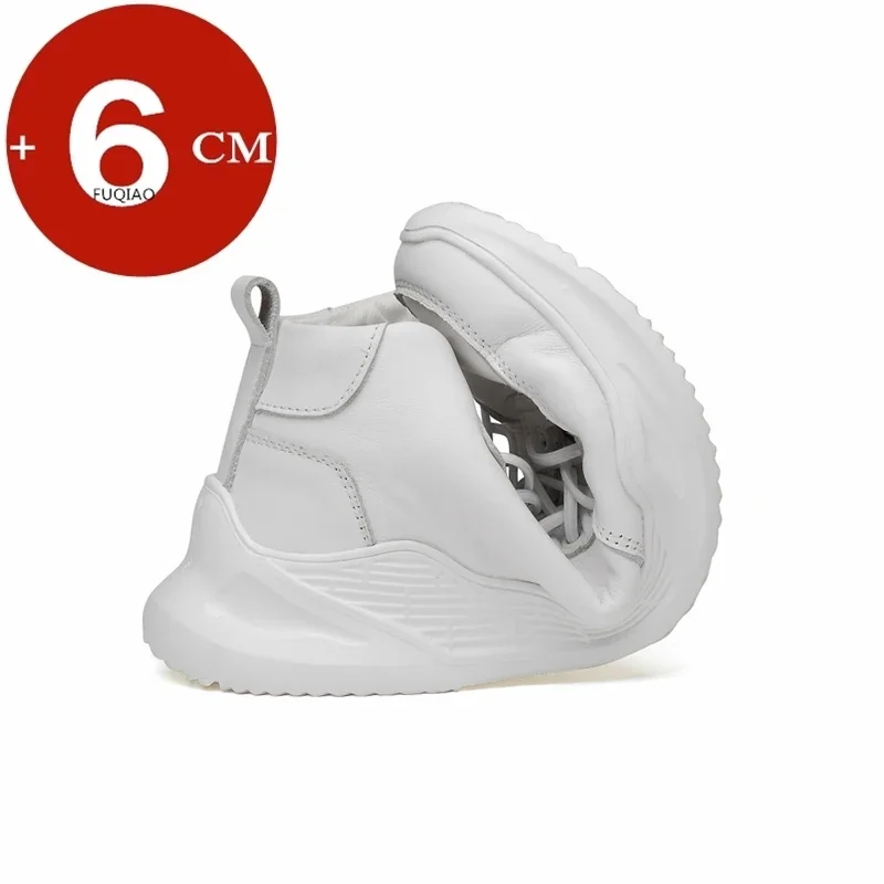 High Quality Men Sneakers Elevator Shoes For Men Casual Insole 6CM White Black Taller Shoes Male Leisure Fashion Lift Sports