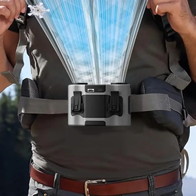 

Waist-Mounted Fan Long Battery Life Outdoor Camping Fan Large Construction Site Portable Waist-Mounted Fan Small Fan