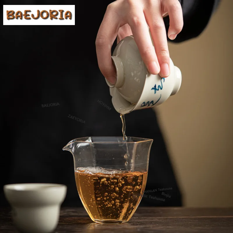 110ml Handwritten Calligraphy Gaiwan Antique Tea Tureen Household Tea Bowl With Lid Kit Tea Maker Cover Bowl Cha Decoration Gift