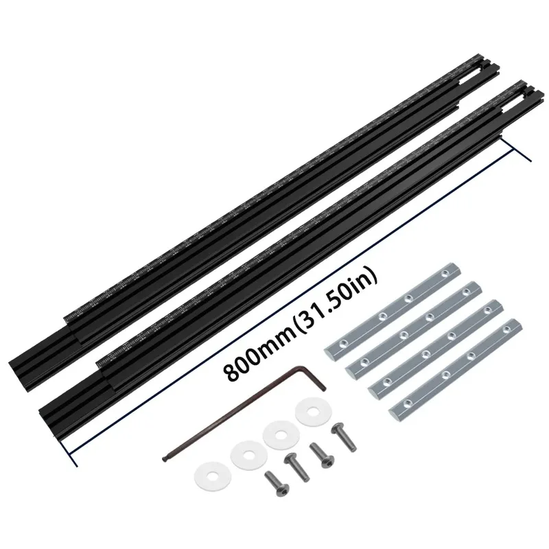 Trimming machine milling groove carving guide rail adjustable auxiliary guide rail bracket suitable for woodworking
