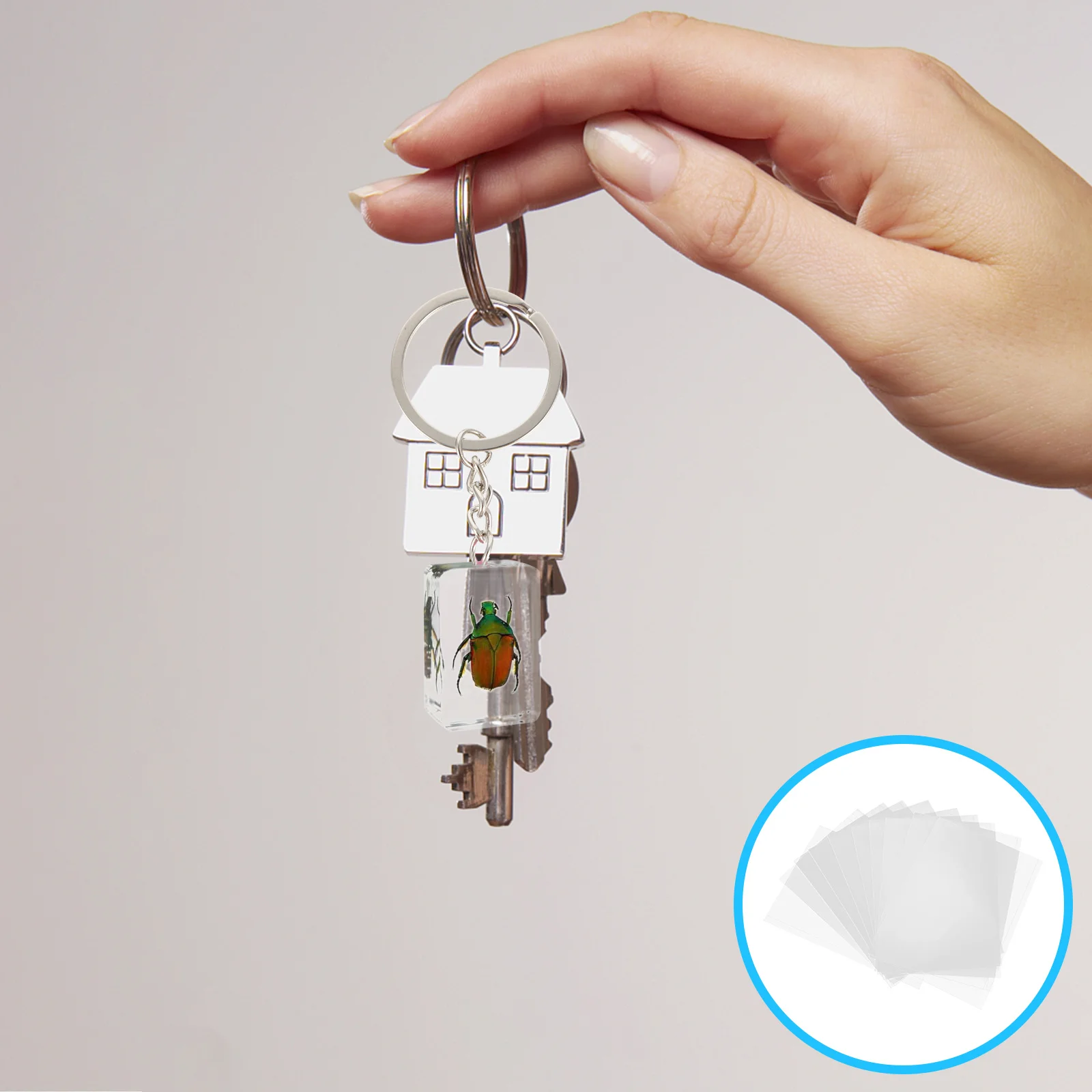 

10Pcs Epoxy Resin Sheets Transparent Plastic DIY Material Strong Flexibility Safe Assured Long Time Use Epoxy Plastic Film