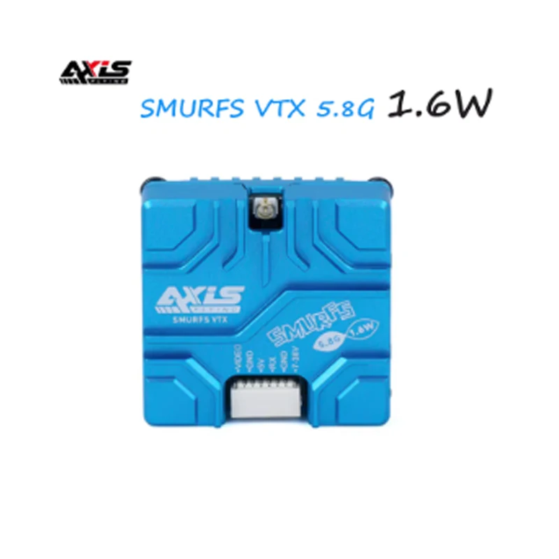 Axisflying SMURFS VTX 5.8G 1.6W Analog Image Transmission 25/100/2501800/1600mW 7V-36V OSD Control 20x20mm for RC FPV Drone