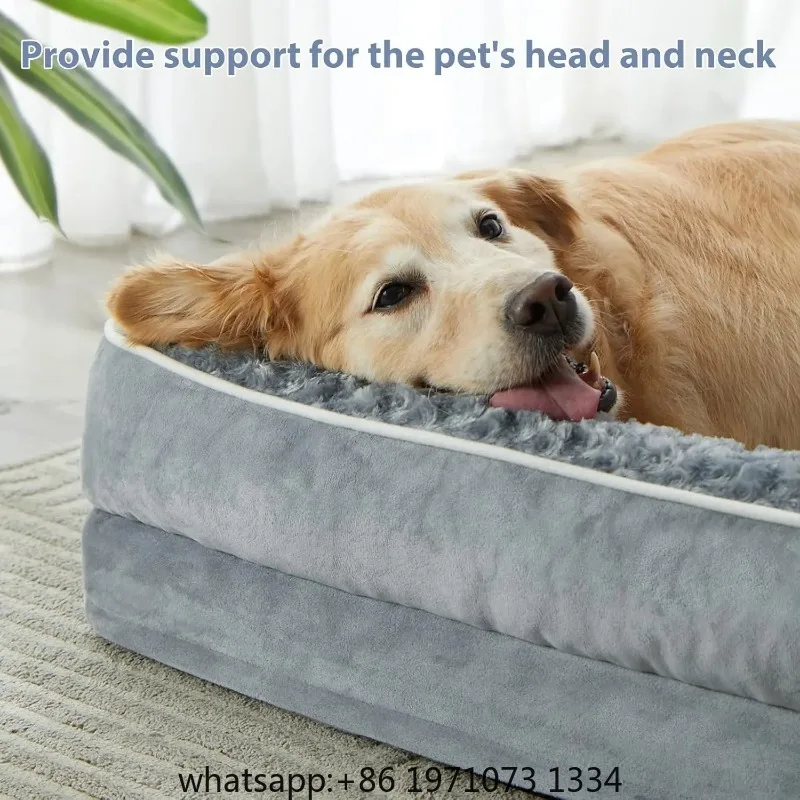 Orthopedic Dog Bed for Large Dogs – Waterproof Sofa-Style Bed with Removable Washable Cover, Non-Slip Base & Joint Support
