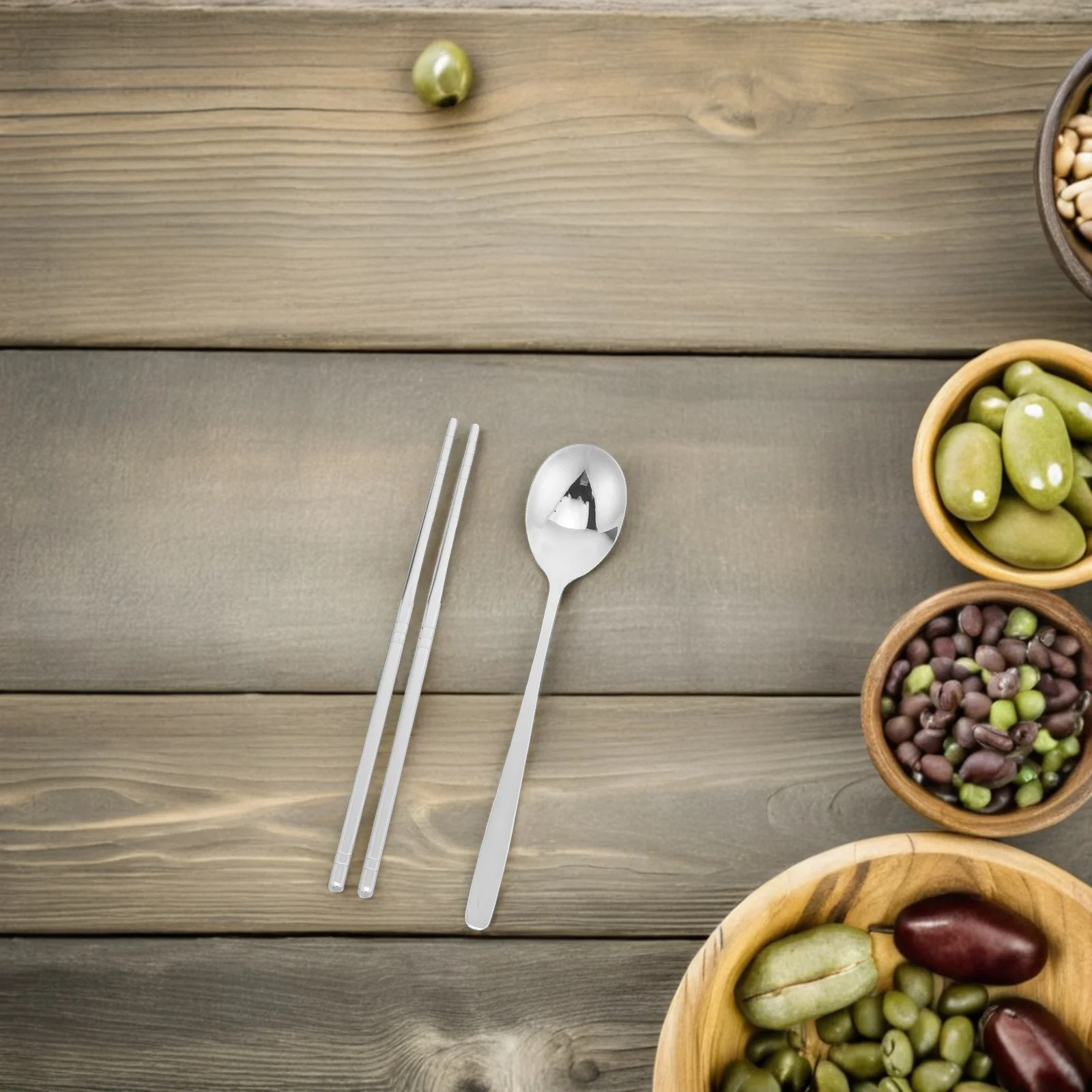 

Reusable Stainless Steel Spoon Chopsticks Cutlery Set Portable Travel Utensils Camping Hiking Outdoor Bento Tableware