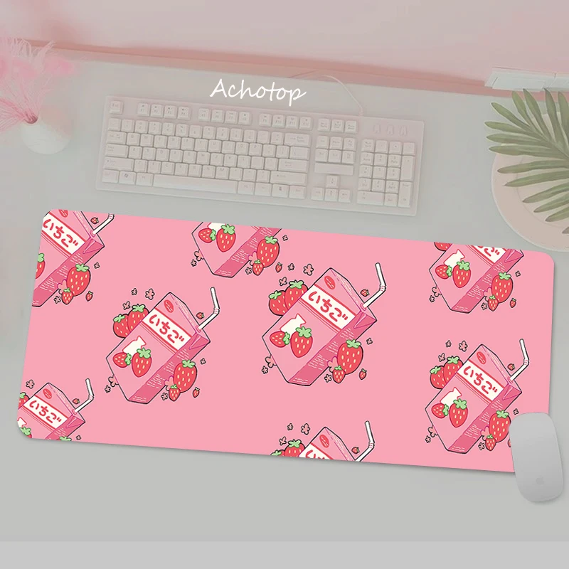 

Computer Mouse Pad 700x300mm Strawberry milk Gaming MousePad Large mouse pad Gamer XXL Mause Carpet PC Desk Mat keyboard pad