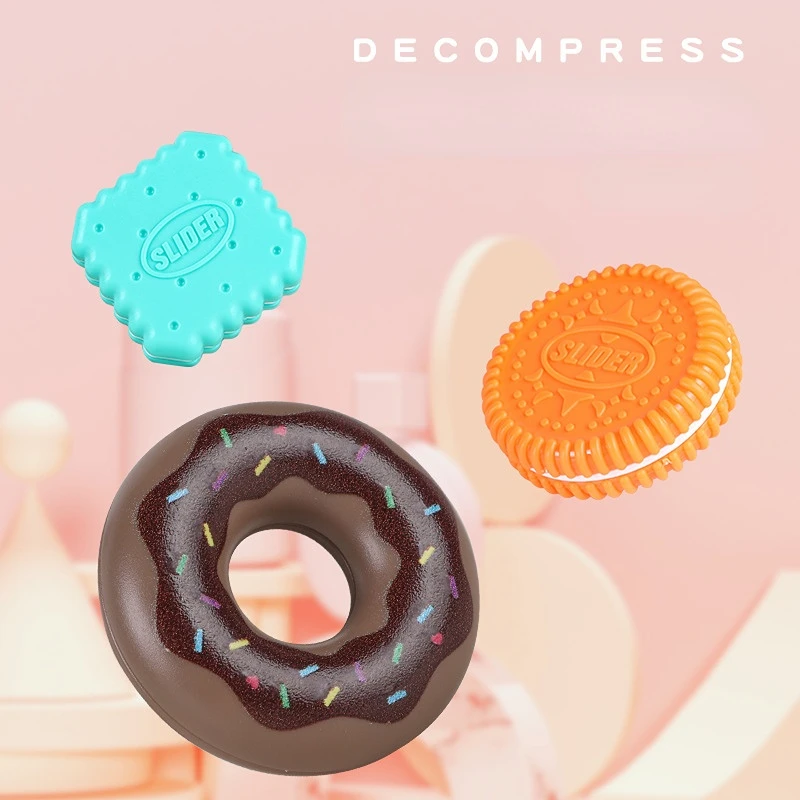 Deslizadores magnéticos con forma de postre EDC, juguetes sensoriales antiestrés háptico para adultos, escritorio de enfoque, TDAH, Fidget, regalos