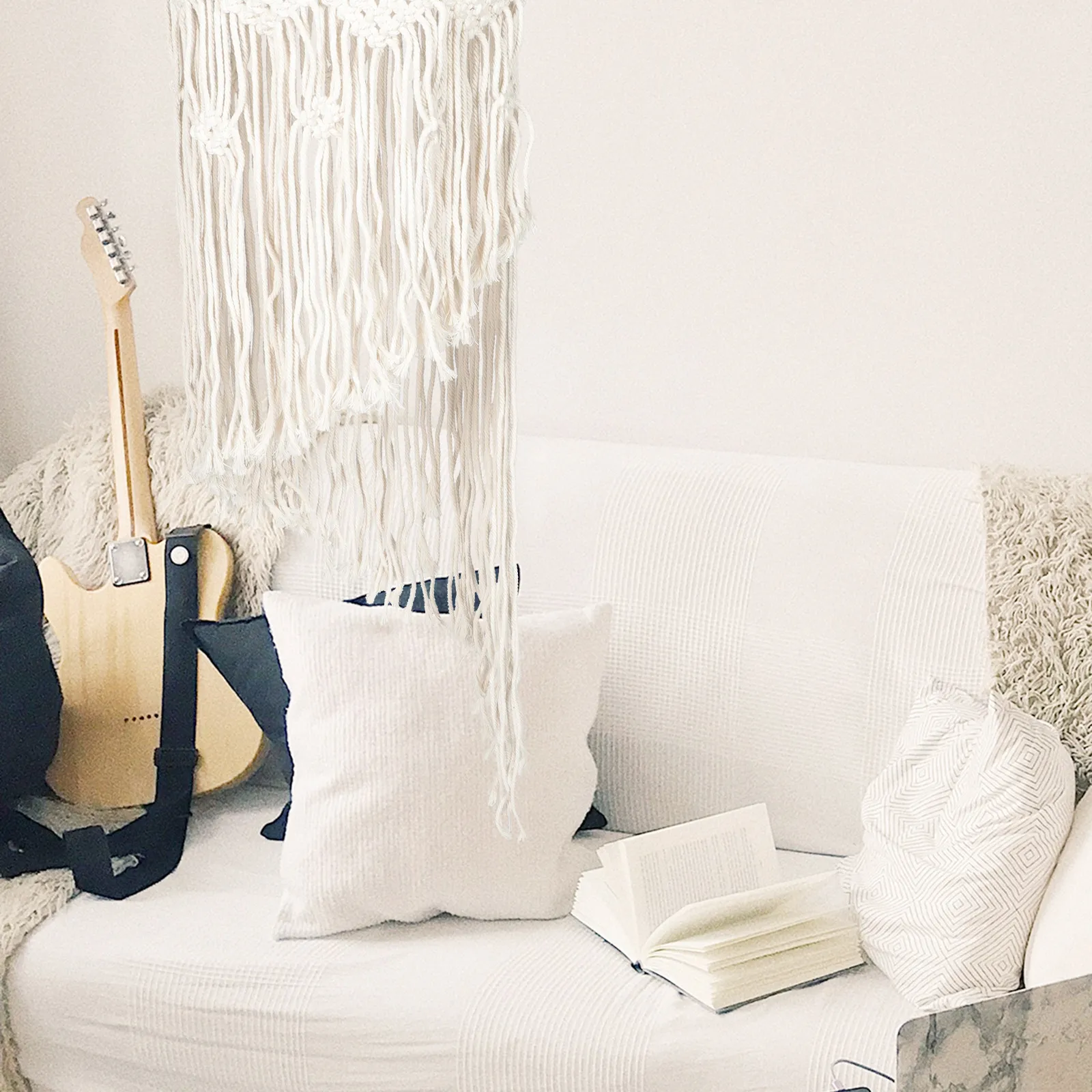 

Плетеный вручную абажур для потолочного светильника из хлопка, элегантный дизайн для люстры, для чайной комнаты, для домашнего освещения